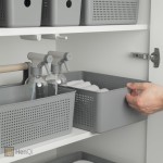 Cesto Organizador OU Flow - Multiuso para Cozinha, Banheiro e Lavanderia - Praticidade, Organização Inteligente e Design Moderno (Cinza, Cesto 34 x 27 x 09cm) - Imagem 4