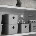 Cesto Organizador OU Flow - Multiuso para Cozinha, Banheiro e Lavanderia - Praticidade, Organização Inteligente e Design Moderno (Cinza, Cesto 34 x 27 x 09cm) - Imagem 5