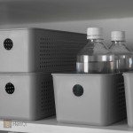 Cesto Organizador OU Flow - Multiuso para Cozinha, Banheiro e Lavanderia - Praticidade, Organização Inteligente e Design Moderno (Cinza, Cesto 34 x 27 x 09cm) - Imagem 6