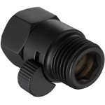 Chuveiro Ducha Com Desviador Preto Quadrado 20x20 A Gás Solar Chuveirinho Fosco Black - Imagem 4