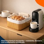 3 Cestos Organizadores de Bambu Premium Multiuso para Banheiro Cozinha e Lavanderia - Imagem 4