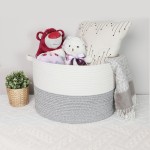 Cesto Organizador De Corda Algodão Para Sala Artiko Decor+ Grande Com Alças 33x50 - Imagem 6
