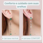 Brinco Tarraxa Confort sutiã de orelha tarraxa magica dourada - Imagem 5