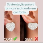 Brinco Tarraxa Confort sutiã de orelha tarraxa magica dourada - Imagem 7