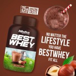 Atlhetica Nutrition BEST WHEY (900g) Leite, Cacau & Avelã, Multicolorido - Imagem 2