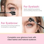 Beauty7 Escova de cílios escova de sobrancelha Spoolie escova de cílios reutilizável pente duplo aço inoxidável aplicador de rímel ferramenta de maquiagem sobrancelha cílios - Imagem 3