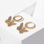 Kercisbeauty Brincos de borboleta de ouro para mulheres, mulheres, meninas, presente para ela, joias, brincos pendentes de borboleta, 1 Count (Pack of 1), Metal - Imagem 4