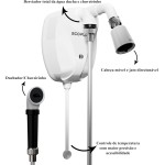 Ducha Elétrica Chuveiro Kdt Eco Plus Chuveirinho Mangueira 7500w 220v Super Jato Branco - Imagem 5