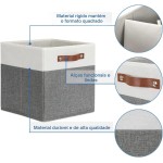 Caixa Organizadora Premium em Linho – Dobrável, Estruturada e Elegante (30x30x30cm)- Bege - Imagem 6