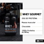 Optimum Nutrition, Gourmet, 100% Whey Protein 900g - Chocolate - Imagem 2