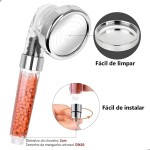 Ducha Ionizada, Chuveiro, Ducha Para Lavatório, Pedras Minerais, Salão de Beleza, Alta Pressão, Filtragem Iônica, Cromoterapia, Purificadora, Portatil, Grande - Imagem 3