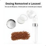 Ducha Ionizada, Chuveiro, Ducha Para Lavatório, Pedras Minerais, Salão de Beleza, Alta Pressão, Filtragem Iônica, Cromoterapia, Purificadora, Portatil, Grande - Imagem 4