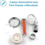 Ducha Ionizada, Chuveiro, Ducha Para Lavatório, Pedras Minerais, Salão de Beleza, Alta Pressão, Filtragem Iônica, Cromoterapia, Purificadora, Portatil, Grande - Imagem 5