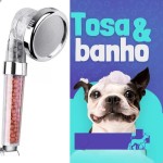 Ducha Ionizada, Chuveiro, Ducha Para Lavatório, Pedras Minerais, Salão de Beleza, Alta Pressão, Filtragem Iônica, Cromoterapia, Purificadora, Portatil, Grande - Imagem 8