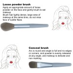 Kit de escova de maquiagem, escova de cílios, escova de corretivo para pó facial 8pcs cosméticos para maquiagem - Imagem 4