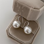 Brincos de pérola femininos elegantes brincos de pérolas de casamento gancho de noiva joias de gancho na moda joias para orelhas acessórios - Imagem 5