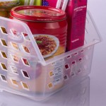 Cestinha de Plástico Retangular Organizadora Empilhável, Incolor, Plasútil - Imagem 3