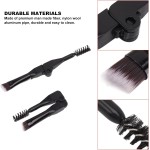 Yinhing 10pcs Escova de Sobrancelha Dobrável Escova de Cílios e Sobrancelhas de Ponta Dupla Com Fibra Sintética para Maquiagem e Viagens - Imagem 8