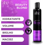 KIT ALHE Beauty Blond – Shampoo e Máscara Matizadora com Óleo de Semente de Uva para Cabelos Loiros, Descoloridos ou Grisalhos: Hidratação, Brilho e Matização Inteligente - Imagem 3