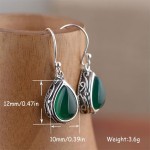 Brincos vintage com pingente de zircônia cúbica em forma de gota para mulheres, brincos delicados de cristal prateado, brincos pendurados com gancho, joias, presentes - Imagem 5