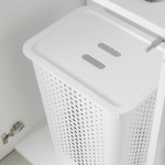 Ou Cesto Organizador Multiuso com Tampa 47L Branco - Imagem 5