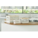 Cesto Organizador Grid c/Tampa de Bambu 8L Bege OU - Imagem 7