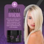 Máscara Matizadora Black Blond Para Loiras e Grisalhos Desamareladora Soul Care Profissional 300g | Máscara Matizadora Preto Black Blond Platinado Para Loira 250g - Imagem 7