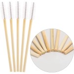 300 varinhas de rímel descartáveis para escova de cílios para extensão de cílios sobrancelha bastão de bambu branco - Imagem 5