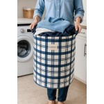 Cesto Organizador Roupa Suja Dobrável Multiuso 25l Grécia - Faixas - Imagem 7