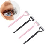 Semme Escova Separadora de Cílios Portátil 4pcs de Aço Inoxidável Rímel Definidor de Cílios Com Capa de Pente para Separação Precisa de e Fácil Aplicação - Imagem 4