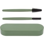 Luqeeg Conjunto de Escova de Cílios Macio Reutilizável Lavável Pincéis de Maquiagem Portátil para Casa Caixa à Prova de Poeira (Verde) - Imagem 5