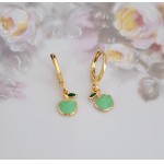 Brinco Infantil Argolinha Maçã Folheado Ouro 18k Antialérgico - Imagem 6