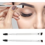 2 Peças Escova de Sobrancelha Dupla Prateada, Cabelo Macio, Maquiagem Espiral, Escova de Cílios, Ferramenta Cosmética - Imagem 6