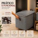 Cesto Organizador De Roupas Dobrável Grande Caixa Organizadora Multiuso Lavanderia Quarto Guarda Roupas Brinquedos Compacto Resistente Tecido Respirável Alta Capacidade (58x48) - Imagem 5