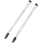 2 peças de escova de sobrancelha dupla prateada, cabelo macio, maquiagem espiral, escova de cílios, ferramenta cosmética - Imagem 6