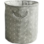 Cesto Organizador Roupa Suja Dobrável Multiuso 55L Folhas (Folhagem) - Imagem 2