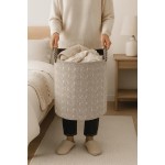 Cesto Organizador Roupa Suja Dobrável Multiuso 55L Folhas (Folhagem) - Imagem 4