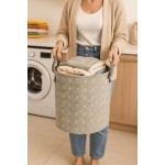 Cesto Organizador Roupa Suja Dobrável Multiuso 55L Folhas (Folhagem) - Imagem 7