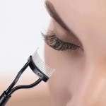 Escova de Sobrancelha e Cílios Aço Precisa 2 em 1 Ferramenta Escovação para Extensão Remoção Agrupamentos Máscara com Cabo Ergonômico Estojo Protetor contra Poeira - Imagem 3