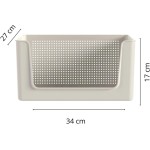 Cesto Organizador com Tampa e Abertura Frontal Flow Ou 16 Litros 34,5 x 27,5 x 17,7 cm Cor:Bege - Imagem 4