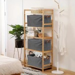 Kit de 3 Cestos Organizadores Dobráveis 25L: Caixas Multiuso com Alças em Plástico Durável para Guarda-Roupa, Gavetas, Lavanderia e Armários. - Imagem 5