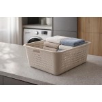 Ou Cesta Organizadora 40L Maxi Bege Linha Cestas Organizadoras - Imagem 2