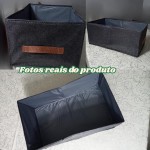 Kit 3 Caixa Organizadora de Armazenamento Dobravel 26 litros Tecido em Poliester Lavável - Resistente e Compacta-IT - Imagem 3
