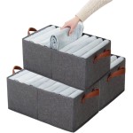 Kit 3 Caixa Organizadora de Armazenamento Dobravel 26 litros Tecido em Poliester Lavável - Resistente e Compacta-IT - Imagem 4