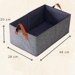 Kit 3 Caixa Organizadora de Armazenamento Dobravel 26 litros Tecido em Poliester Lavável - Resistente e Compacta-IT - Imagem 5