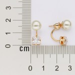 Brinco Rommanel Banhado a Ouro 18k com Pérolas Sintéticas e Zircônias - 527599 - Imagem 4
