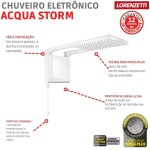Chuveiro Acqua Storm Ultra 127V 5500W, LORENZETTI, 7510052, Branco, Pequeno - Imagem 3
