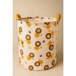Cesto Organizador Roupa Suja Dobrável Multiuso 25L - Animais - Leões - Imagem 3