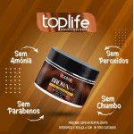 Máscara Matizadora Marrom Castanho Iluminado Toplife 250gr - Imagem 4