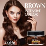 Máscara Matizadora Marrom Castanho Iluminado Toplife 250gr - Imagem 7